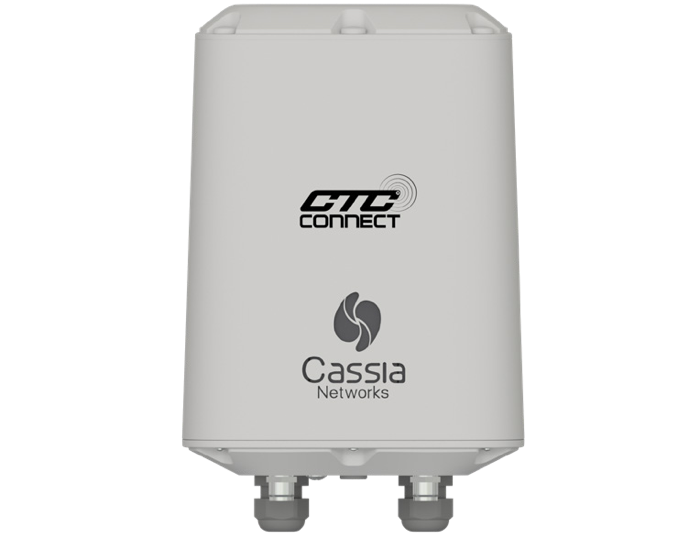 CTC ACCESS2000 long-range wireless gateway in a white weatherproof enclosure